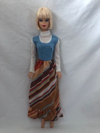 Vintage Barbie Doll Best Buy Fashion 9622 Mod Era Blue Brown Dress