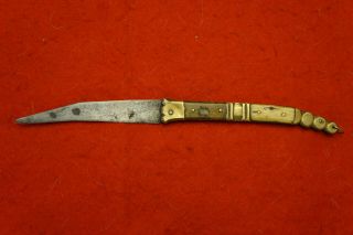 Antique Spanish French 19 Century Navaja Folding Knife 6
