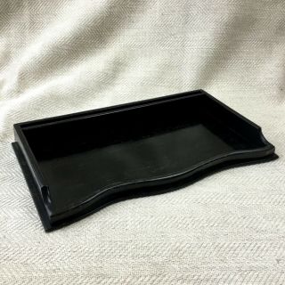 Antique Wooden Tray Ebony Wood Victorian Desk Tidy Vanity Stand