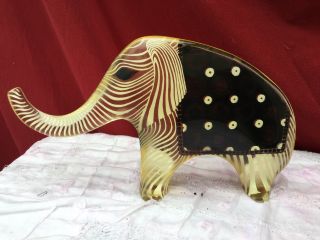 Vintage Abraham Palatnik Lucite Acrylic Elephant Sculpture Made In Brazil