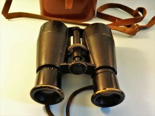 ANTIQUE WWI TAYLOR HOBSON X 6 BINOCULARS AND LEATHER CASE 2