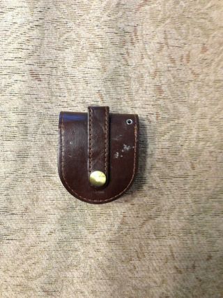 Vintage Remington ChromeGLO Pocket Watch W/Leather CASE. 6