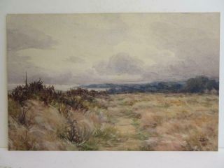 Really Old Painting Antique Water Colour Landscape 1901