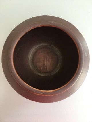 Antique Vintage Roseville Pottery Victorian Art Deco Brown Bowl Vase 4
