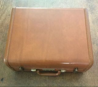 Samsonite Shwayder Tapered Leather Suitcase 15” X 12” X 5 1/2” (& 7”) W Org.  Key