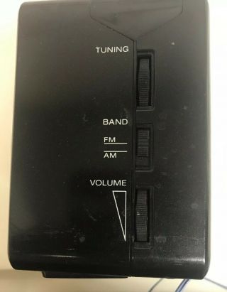 Vintage Black 1980s Sony ICF - A10W AM/FM Alarm Clock with Melody (Vivaldi) Radio 4