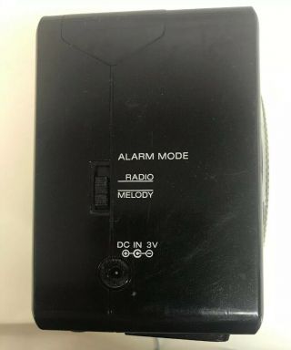 Vintage Black 1980s Sony ICF - A10W AM/FM Alarm Clock with Melody (Vivaldi) Radio 5