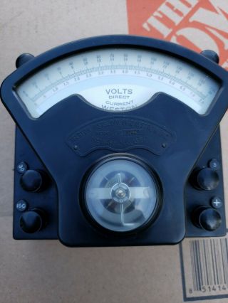 Antique Weston Electrical Instruments Model 1 Direct Current Ameter Meter