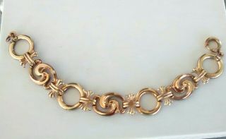 Antique Victorian Gold Filled Fancy Link Bracelet