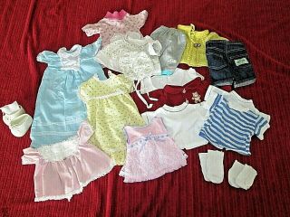 Vintage Cabbage Patch Kids Doll Clothes Shoes Socks Outfits All Real 23 Pc