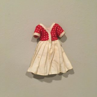 Vintage Red White Polka Dot Dress Fits 8 