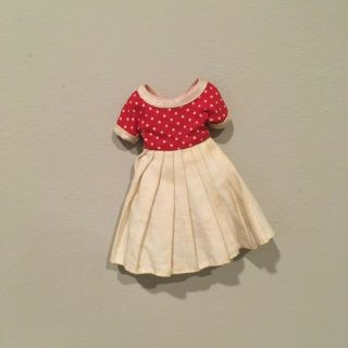 Vintage Red White Polka Dot Dress Fits 8 
