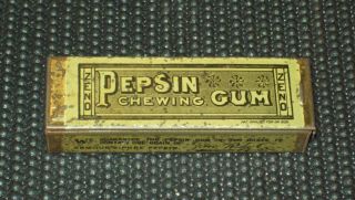 Vintage Zeno Pepsin Chewing Gum Tin Litho Pocket Size C1913 Antique Advertising