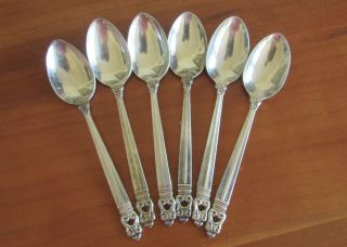 Vintage Royal Danish International Sterling Usa Demitasse Spoons,  Set Of 6,  74g