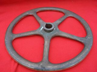 Large antique bronze - gun metal ships - boat wheel for wall display or usable 5