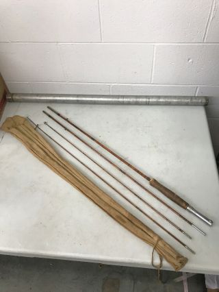 Vintage South Bend Bamboo Fly Rod No.  47 8 Foot With Org.  Sock And Tube