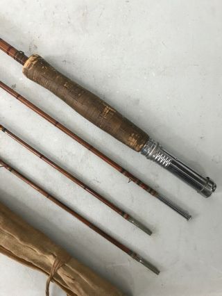 VINTAGE SOUTH BEND BAMBOO FLY ROD NO.  47 8 FOOT WITH ORG.  SOCK And Tube 2