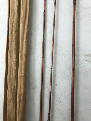 VINTAGE SOUTH BEND BAMBOO FLY ROD NO.  47 8 FOOT WITH ORG.  SOCK And Tube 7