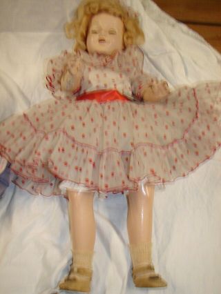 Huge Vintage Doll Composition Arms Legs Shirley Temple Style Head 30 Inch Tall
