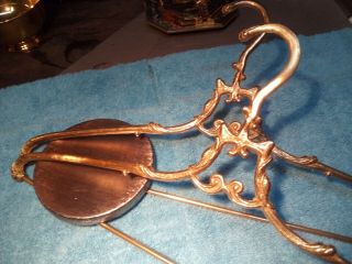 Antique Clothes Hangers With Trouser Rod,  Brass,  Messing & Metal.