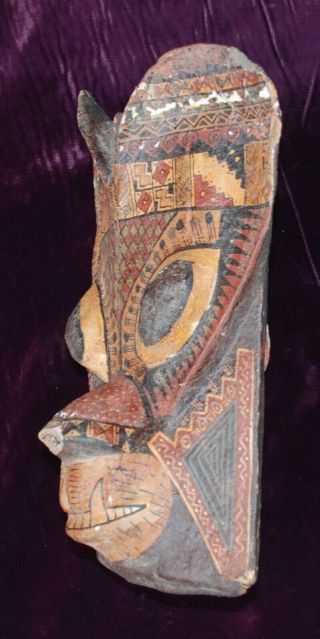 Pre - Columbian MAYAN Pre - Colombian Carved Painted Wood MASK NR 2