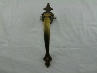 Antique Brass Door Pull Brass Door Handle W/ Thumb Latch Large 11 "
