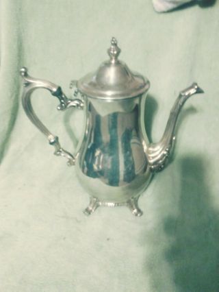 Stunning Vintage / Antique W.  M.  Rogers 800 Sterling Silver Plate Coffee/tea Pot