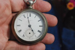 Civil War Wm Ellery Waltham Pocket Watch C1865 | 18 Size,  Key Wind/lever Set
