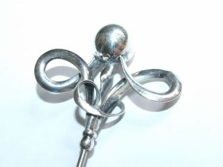 Large Top Antique Art Nouveau Silver Hat Pin Charles Horner Chester 1910