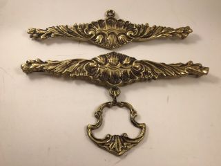 Antique Ornate Brass Bell Pull Hardware For 7 " 180 Mm Klokkestreng Denmark