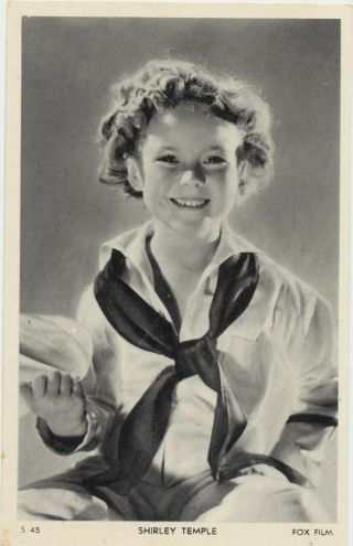 1930s Shirley Temple Curly Hair Antique Vintage Lithograph Postcard 04