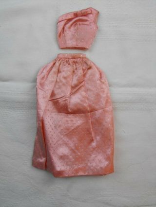 Vintage Mattel Barbie Fashion Pink Satin Skirt & Top W/silver Glitter