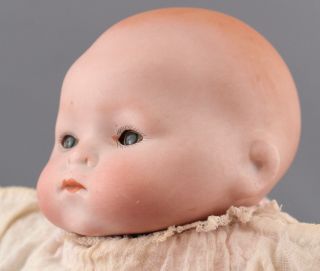 2 Small Antique Early 20thC German 1925/0 BYE - LO Bisque Head Baby Dolls 8