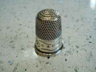 C1900 Chester Solid Silver Charles Horner Thimble No.  5