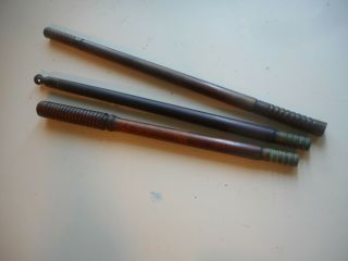 Antique 3 Pc.  19th C.  Wood & Brass Shotgun Cleaning Rod