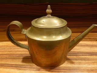 Old Primitive Middle - Eastern Large Hammered Brass Teapot,  13 "
