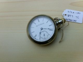 Pocket Watch Elgin 18 - S 7j.  As Running For 24 - Hours