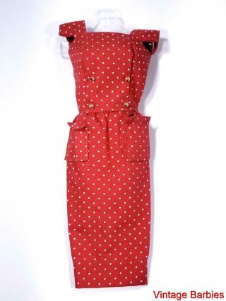 Barbie Doll Fashion Pak Red Polka Dot Dress Minty Vintage 1960 
