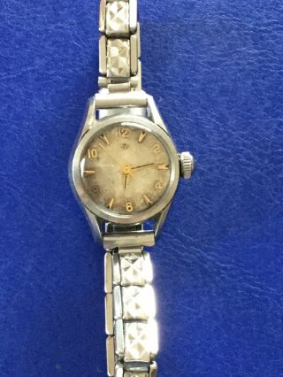 Ladies Vintage Omega Stainless Steel Wristwatch 1954