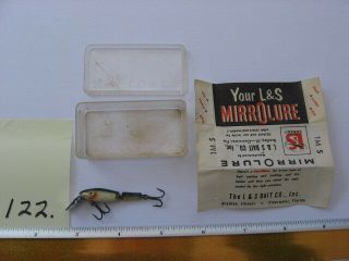 122) Vintage 1m S Deep Runner L&s Mirrolure Fishing Lure,  Box & Insert -.