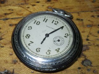 Vintage Pocket Watch American Waltham Watch Co.  15 Jewels Runs Serial 8379519