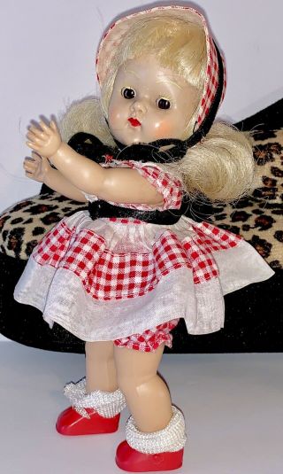 Vintage Vogue Strung PL Ginny doll Tagged In 40 Tiny Miss Outfit 4