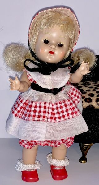 Vintage Vogue Strung PL Ginny doll Tagged In 40 Tiny Miss Outfit 7