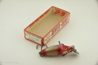Heddon Dowagiac River Runt Spook Vintage Lure In Correct Box Red W Insert Et9