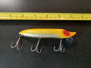 Rare Old Heddon Vamp Spook Lure Lures Gold Eyes Yellow Shore
