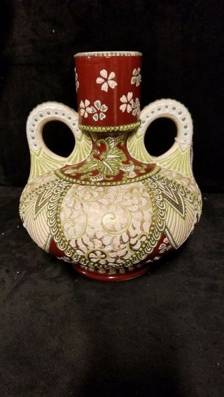 Antique Japanese / Nippon Moriage 2 Handled Vase