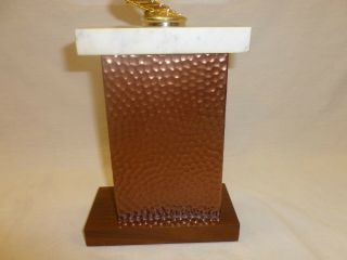 Vtg Retro Mod 60s Marble Base Womens Bowling League Trophy Award Display Blank 5
