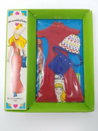 Vintage 1971 Hasbro The World Of Love Outfit Belted Jumpsuit 4452