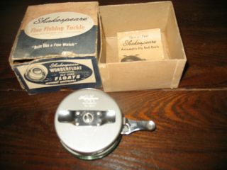 Shakespeare No.  1821 " Ok Automatic " Fly Rod Reel Box/paperwork
