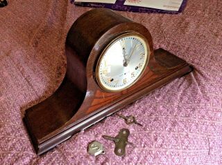 Antique Sessions 8 Day Time And Strike Mantle Clock
